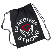 Load image into Gallery viewer, Caregiver Strong | Drawstring Tote Bag
